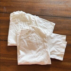 Hanes ComfortSoft White T-Shirt bundle of two Sz 4T unisex